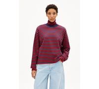 ARMEDANGELS Damen Sweatshirt aus Bio-Baumwolle Oversized Fit Tinted Navy-Candy Apple