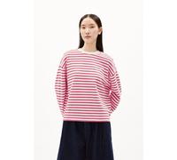 ARMEDANGELS FRANKAA MAARLEN STRIPE - Damen Sweatshirt Oversized Fit aus Bio-Baumwolle undyed-crushed berry XS