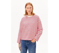 ARMEDANGELS FRANKAA MAARLEN STRIPE Damen Sweatshirt aus Bio-Baumwolle undyed-mars red M
