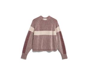 Armedangels - Gestreifter Strickpullover beige/rot - Gr. - XS