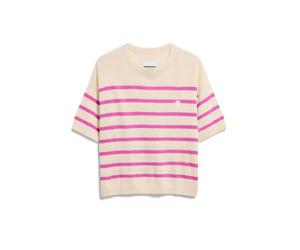 Armedangels - Gestreiftes Strickshirt beige/pink - Gr. - L