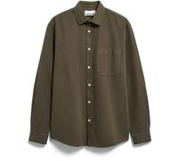 GMT DYE LEINEN-LANGARMHEMD | Leinen-Mix - oliv (M)