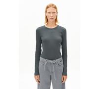 ARMEDANGELS GMT DYE RIB Damen Ripp-Longsleeve aus Bio-Baumwoll Mix space steel L