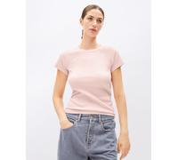 ARMEDANGELS HANJAA - Damen Ripp-T-Shirt aus Bio-Baumwoll Mix rosalilly L
