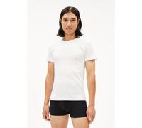 ARMEDANGELS HELMAAR RIB - Männer Fitted T-Shirt - weiss M