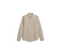 ARMEDANGELS QUAASA STRIPE LONGSLEEVE SHIRT - Männer Regular Fit Hemd - mehrfarbig M light sage-oatmilk