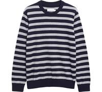 ARMEDANGELS LOUKAA FINE STRIPES - Männer Regular Fit Strickpullover - mehrfarbig L night sky-silver melange