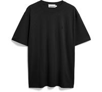 Armedangels Herren Maarkos Linen Blend T-Shirt (Größe XL, schwarz)