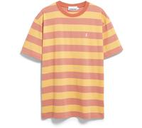 ARMEDANGELS Herren-T-Shirt MAARKOS STRIPES aus Bio-Baumwolle sunflower-tabasco red XL