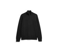 ARMEDANGELS FAABES HALF ZIP KNIT SWEATER - Männer Regular Fit Strickpullover - schwarz XXL black