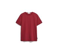 ARMEDANGELS Herren T-Shirt aus Bio-Baumwolle JAAMES Brushed Regular Fit Dark Crimson