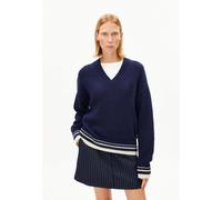 ARMEDANGELS ICONIC Å COLLEGE Damen Strickpullover aus Bio-Baumwoll-Mix tinted navy-oatmilk XXL