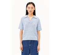 ARMEDANGELS ICONIC Å Damen Strickpoloshirt aus 100% Bio-Baumwolle mistblue L