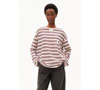 ARMEDANGELS ICONIC Å FIETAA STRIPE Damen Longsleeve aus 100% Bio-Baumwolle undyed-velvet red-soft blue XL