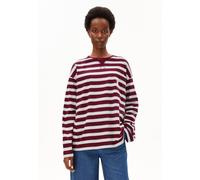 ARMEDANGELS ICONIC Å FIETAA STRIPE Damen Longsleeve aus 100% Bio-Baumwolle velvet red-soft blue-undyed XS