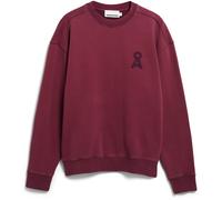 ARMEDANGELS Relaxed Fit Sweatshirt aus reiner Baumwolle Modell 'ICONIC Å GMT' in Bordeaux, Größe XL