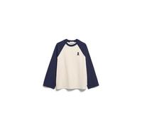 ARMEDANGELS - Women's Iconic Å Raglan Longsleeve - Longsleeve, Gr. XL, weiß/blau (Undyed/TintedNavy)