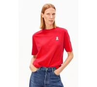 ARMEDANGELS Damen Heavyweight T-Shirt aus recyceltem Baumwoll Mix Iconic Å TARJAA Loose Fit Mars Red Xs