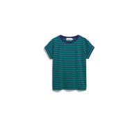 Armedangels - IDAARA STRIPE T-SHIRT emerald green-blue noon - Gr. - S
