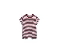 Armedangels - IDAARA STRIPE T-SHIRT velvet red-soft blue-undyed - Gr. - S