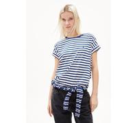 ARMEDANGELS IDAARA STRIPES Damen T-Shirt aus Bio-Baumwolle white-lapis blue XL