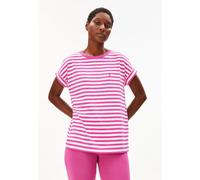 ARMEDANGELS IDAARA STRIPES Damen T-Shirt aus Bio-Baumwolle white-very berry XXL