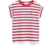 Armedangels - IDAARA STRIPE T-SHIRT light oatmilk-mars red-dynamo blue - Gr. - XS