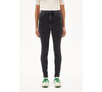 ARMEDANGELS Damen Skinny Jeans High Waist Bio-Baumwoll Mix X-Stretch INGAA Skinny Fit True Black Washed 29/30