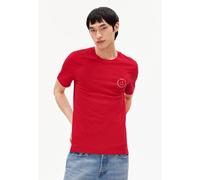 ARMEDANGELS Herren T-Shirt aus Bio-Baumwolle JAAMES Smiley Regular Fit Scarlet Red