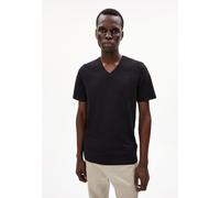 ARMEDANGELS JAAMES V-NECK - Männer Regular Fit T-Shirt - schwarz L