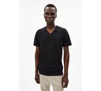 ARMEDANGELS JAAMES V-NECK - Männer Regular Fit T-Shirt - schwarz XL