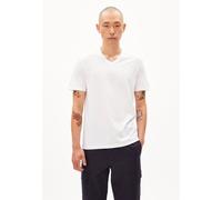 ARMEDANGELS JAAMES V-NECK - Männer Regular Fit T-Shirt - weiss XL