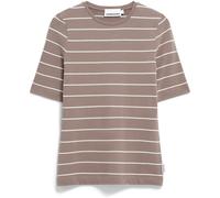 Armedangels Jaanisara Fine Stripe Damen T-Shirts braun Größe L Lifestyle Hautfreundlich