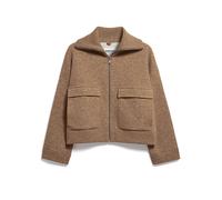 BAUMWOLL-WOLL STRICKJACKE | - braun (S)