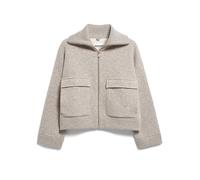 BAUMWOLL-WOLL STRICKJACKE | - beige (M)