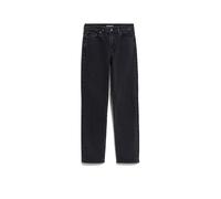 CARENAA MID STRAIGHT JEANS | recycelter Baumwoll-Mix Comfort Stretch - schwarz (30-34)