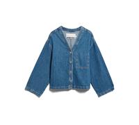 LEINEN-MIX JEANSJACKE | Leinen-Mix - blau (S)