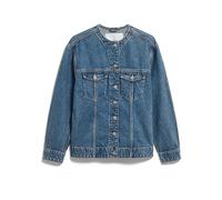 STRUKTURIERTE JEANSJACKE | Bio-Baumwoll Mix - blau (XS)