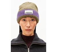 ARMEDANGELS JUPILAA STRIPED UN-WASTED Unisex Mütze aus Alpaca-Woll Mix oliva-dark purple stone