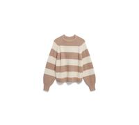ARMEDANGELS Damen Pullover aus Bio-Woll Mix KAAGI Stripes Loose Fit Camel Melange