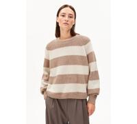 ARMEDANGELS KAAGI STRIPES - Damen Pullover aus Bio-Woll Mix camel melange XXL
