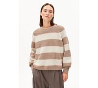 ARMEDANGELS KAAGI STRIPES - Frauen Loose Fit Strickpullover - beige XXL camel melange