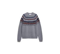 ARMEDANGELS KAALLA FAIR ISLE - Männer Regular Fit Strickpullover - mehrfarbig XXL silver melange-dusty orange