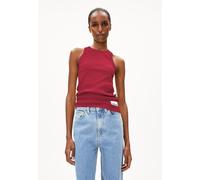 ARMEDANGELS KANITAA Damen Ripp-Top aus Bio-Baumwoll Mix red ash S