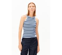 ARMEDANGELS KANITAA STRIPES Damen Ripp-Top aus Bio-Baumwoll Mix blue glow-tinted navy XL