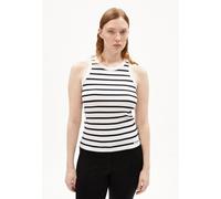 ARMEDANGELS KANITAA STRIPES Damen Ripp-Top aus Bio-Baumwoll Mix white-black S