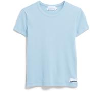 ARMEDANGELS Damen RIPP-T-Shirt aus Bio-Baumwoll Mix KARDAA Slim Fit Blue Glow Xs