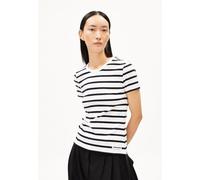 ARMEDANGELS KARDAA STRIPES Damen Ripp-T-Shirt aus Bio-Baumwoll Mix white-black M