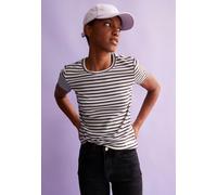 Armedangels - Kardaa Stripes Lavender Light/Warm Slate - T-Shirt - Beige - M - 97% Baumwolle, 3% Elastan,Jersey Beige M