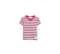 Armedangels - KARDAA STRIPES T-SHIRT light oatmilk-mars red-dynamo blue - Gr. - L